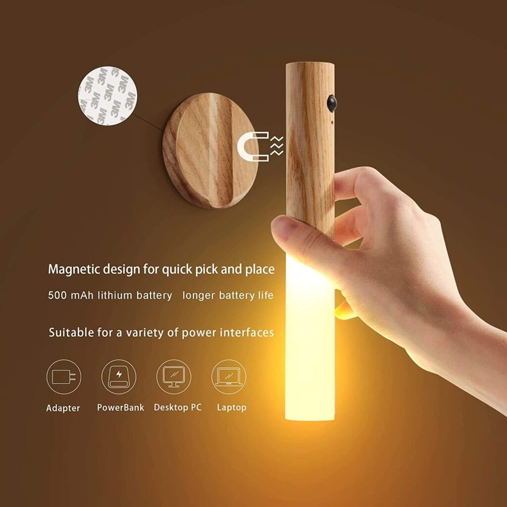 wooden wall lamp