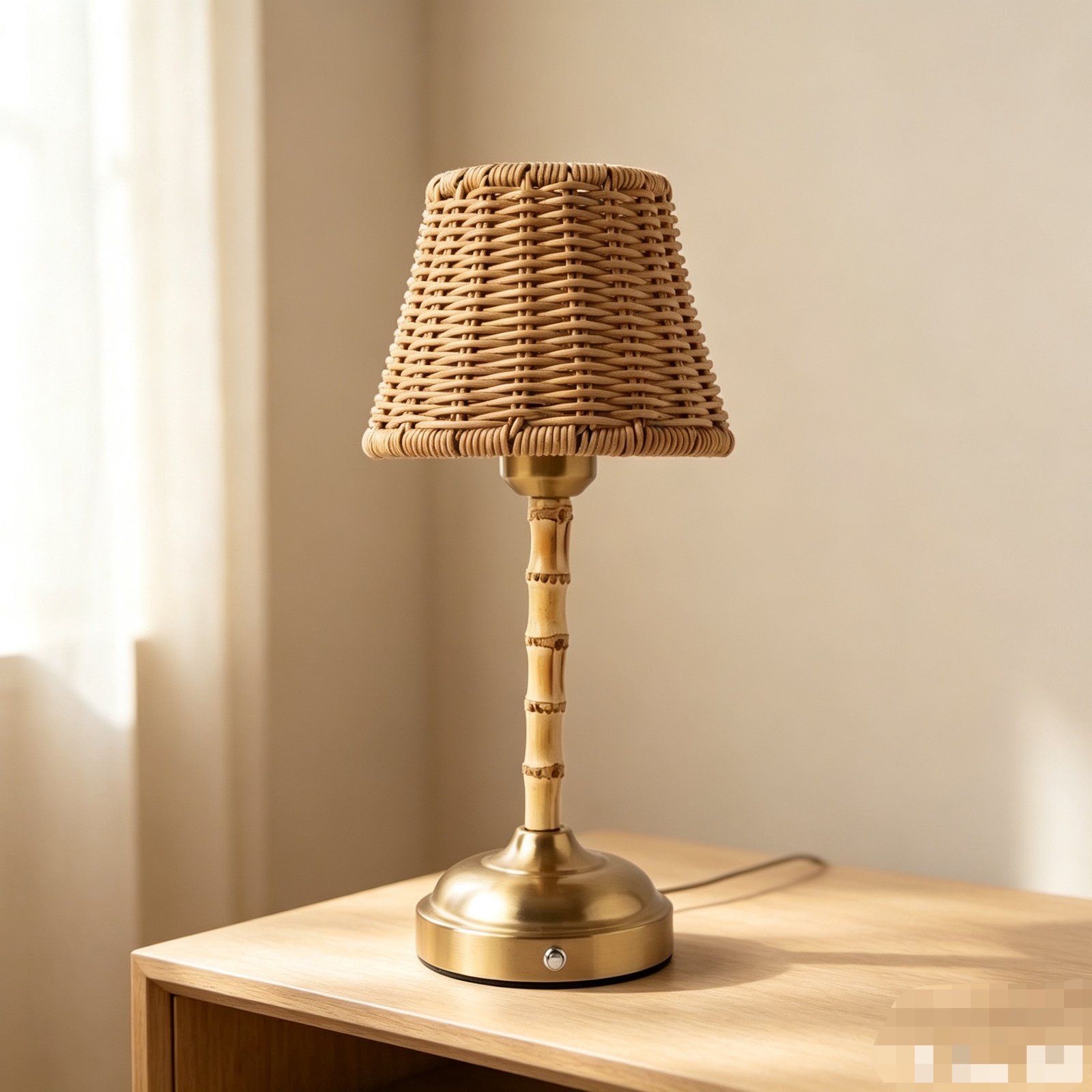 Bamboo Rattan table lamp