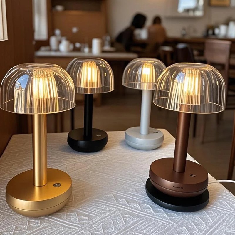 glass crystal table lamp