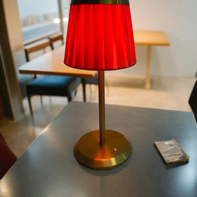 RED FABRIC LAMP