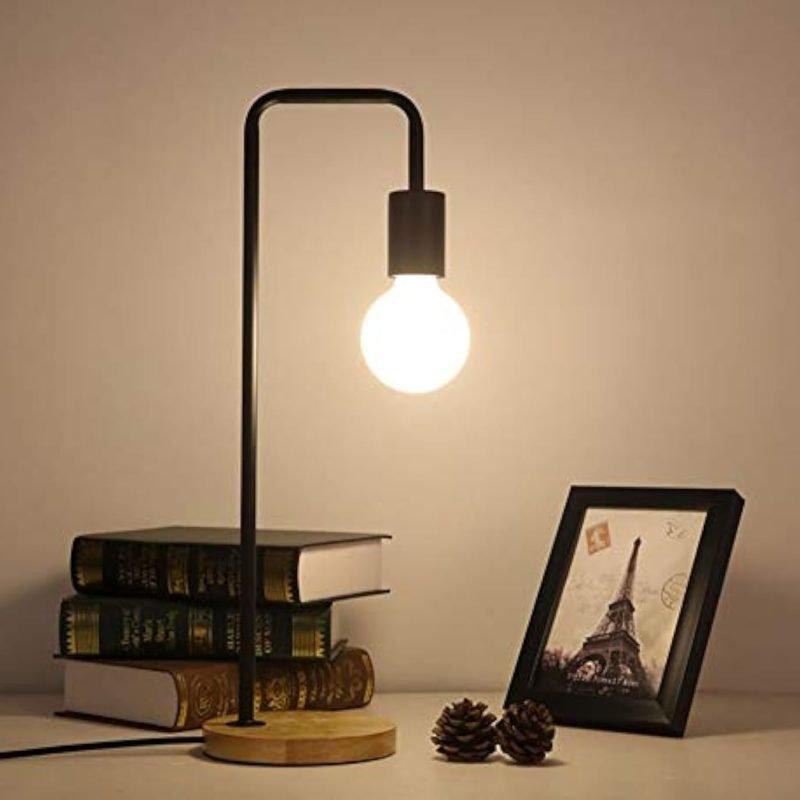 Nordic table lamp black simple